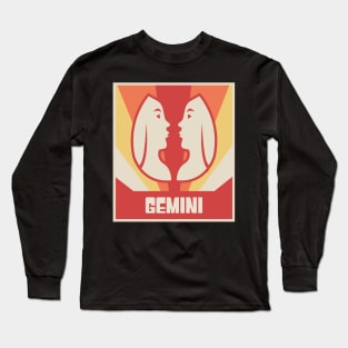 Gemini – Vintage Astrology Zodiac Sign Long Sleeve T-Shirt